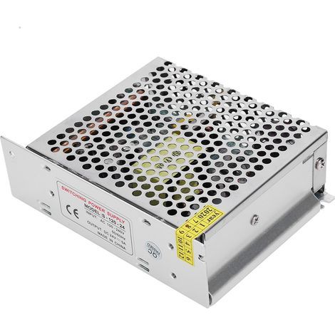 DC24V Aluminum Alloy Switch Power Supply Driver Adapter for 3D Printer LED Screen Strip (S-120-24 (24V 5A 120W) AC100-240V) (1/5)