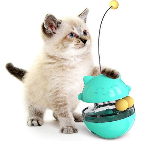 Balle interactive pour chat, distributeur de nourriture, jouet pour chaton - Bleue (1/5)