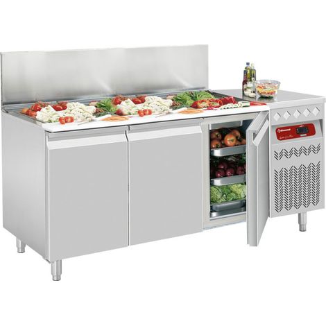 Table réfrigérée 3 portes GN 1/1 405L. et saladette - Diamond (1/3)