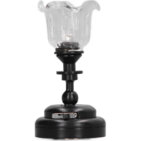 Lustre Miniature 1/12 pour Maison de Poupée - Abat-Jour en Verre Clair, Luminaire Plafonnier Décoratif (1/5)