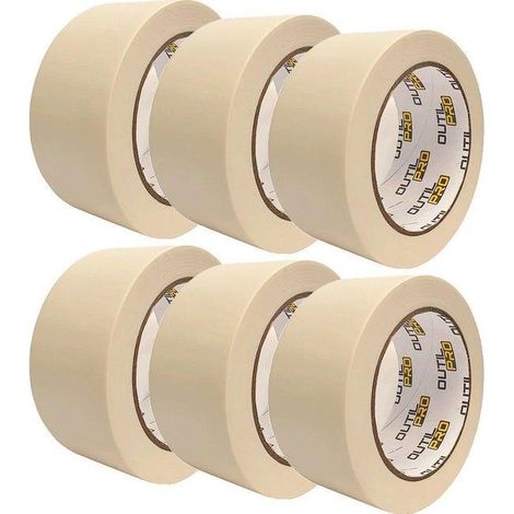 Adhésif de masquage OUTIL PRO ruban travaux peinture 48 mm x 50 m (pack de 6) (1/3)
