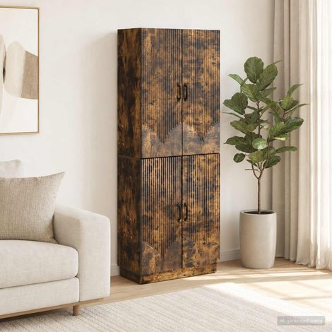 vidaXL Schrankset 2 pcs Geräucherte Eiche Holzwerkstoff (1/5)
