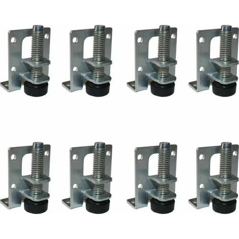 Lot de 8 kits de vérins Vérin pour meuble, Pieds de Nivellement Robustes, Niveleurs Meubles Robustes, Pied Meuble Reglable pour Tables, étagères, Placards, établi (1/4)