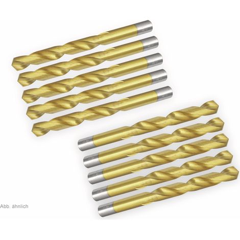 DAYTOOLS HSS-Spiralbohrer, titaniumbeschichtet, Ø 0,50 mm, 10 Stück