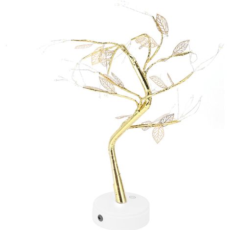 Guirlande lumineuse à 72 LED en forme de feuille dorée, guirlande lumineuse artificielle à monter soi-même, décoration pour la maison, les fêtes, les anniversaires, chambre d'enfant, alimentation USB (1/5)
