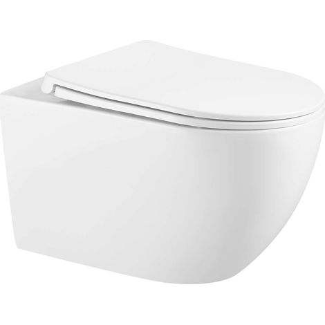 kielle Gaia - WC suspendu avec abattant SoftClose, Rimless, blanc 30115002