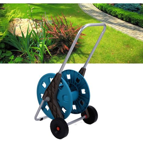 [Gartenschlauchwagen] + Mobiler Ständer mit Rädern für 60 m Gartenschlauch, Material: ABS+PP+Aluminiumrohr. (1/5)