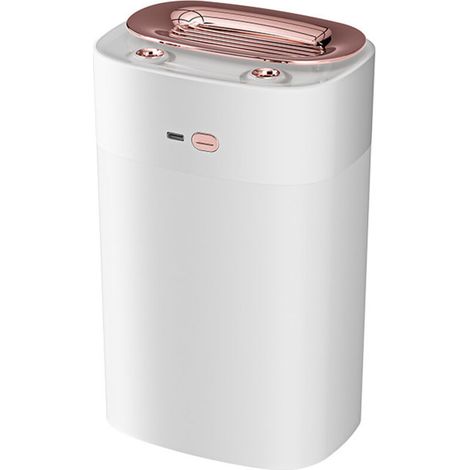 Umidificatore con due ugelli e elevata emissione di vapore, umidificatore domestico con luce ambientale colorata per camera da letto e ufficio - Crezuo