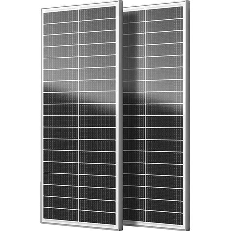 Panneau Solaire, 100W de Puissance, Silicium Monocristallin Durable, 100W x 2 (1/2)