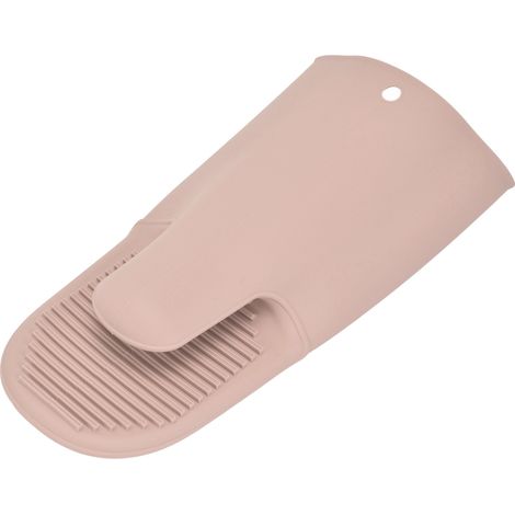 Dicke, rutschfeste Silikon-Ofenhandschuhe mit Hitzeisolierung für Grill und Mikrowelle, nordisches Rosa (1/5)