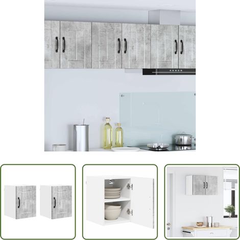 Küchenwandschrank -  Küchenschrank Lucca 2 pcs Beton Grau 30 x 31 x 40 cm
