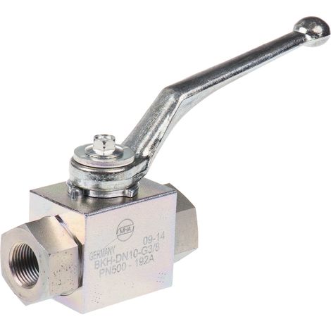 Robinet à bille hydraulique RS PRO, G 3/8, en Acier passivé Zinc ( Prix pour 1 ) (1/3)