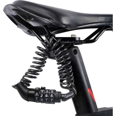 Antivol de vélo à combinaison à 4 chiffres, en acier, pour une sécurité sans clé sur les vélos et les scooters.-AquaForge (1/5)