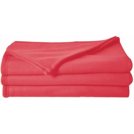 POYET MOTTE POLECO FLEECEDECKE POLYESTER ERDBEERE, POLYESTER, ERDBEERE, 240 X 220 CM
