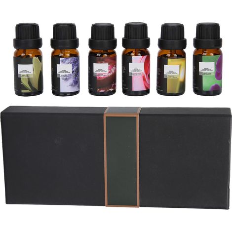 6 pièces d'huile essentielle soluble pour diffuseur, extraits végétaux aromathérapie 10ml (1/5)