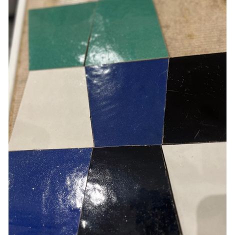 Zellige Marocain traditionnel couleur : Sable - 22 - format : Cuvette - Gioia Materia