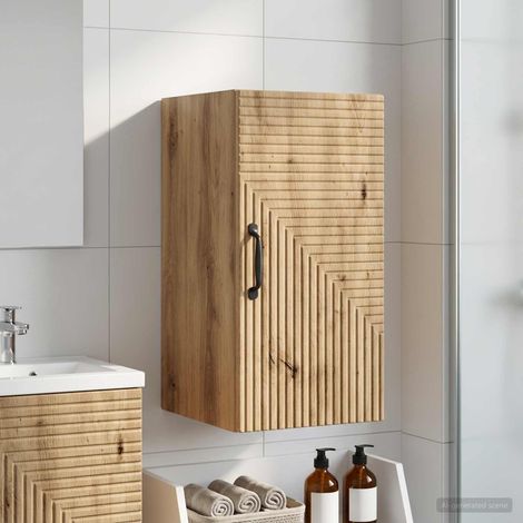 vidaXL Armario de pared para baño HAARLEM Roble artisan (1/5)