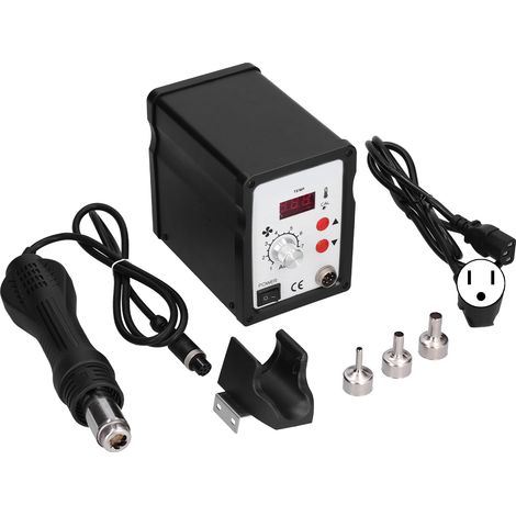 Pistolet à air chaud 858DUS 700W avec affichage numérique pour soudure et dessoudrage réglable, 110V (1/5)