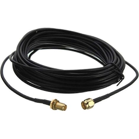Câble d'extension RP-SMA pour antenne WiFi réseau professionnelle, câble coaxial RG174 de 6 m. (1/4)
