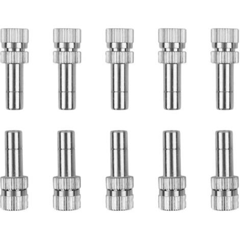 Buse d'atomisation basse pression en laiton, pulvérisateur à brume installation rapide de 8mm pour maison, jardin, serre, système d'irrigation extérieur 20 pièces 0.7mm(0.0276in) 30 Pièces (1/5)