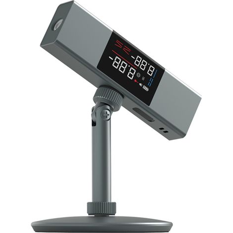 Rapporteur d'angle numérique rechargeable avec niveau et inclinomètre, rotation à 360°, double écran LED et ligne bilatérale (1/5)