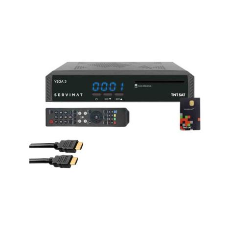 PACK SERVIMAT III Récepteur TV satellite Full HD + Carte d'accès TNTSAT V6 Astra 19.2E + Câble HDMI (1/5)
