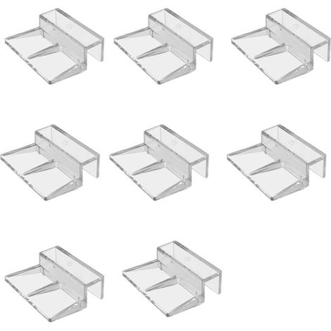 Supports pour couvercles en verre d'aquarium, 8 unités, installation sécurisée sans cadre, avec réglage simple et ferme dans les aquariums.-AquaForge (1/5)