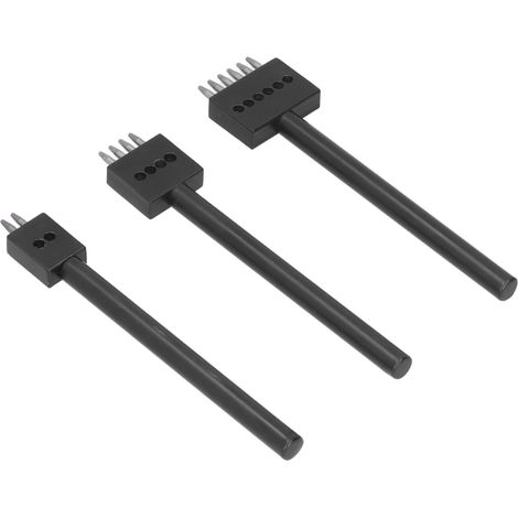 Ensemble de 3 outils de perforation, multi-tailles, conçu professionnellement, antirouille, outil de perforation du cuir DIY haute dureté, adapté aux ceintures (6 mm). (1/5)