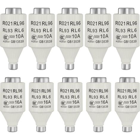 Lot de 10 Fusible Céramique 500V 50kA,10/16A, Protection Circuit (1/5)