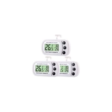 – Termometro digitale per frigorifero – Impermeabile con funzione di registrazione Max/Min – Ampio schermo LCD – Precisione ± 1 °C – Crezuo