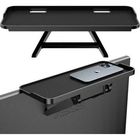 Étagère supérieure pour écrans TV Support d'écran Plat appareils de Diffusion en continu, boîtiers multimédias, Haut-parleurs Support d'écran pour Moniteur Écran Plateau Supérieur TV (1/5)
