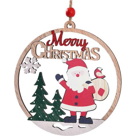 AURA Christmas Day Santa Claus Hanging Sign,Front Door, Welcome Sign ,Wall Sign,For Indoor Home Decorative Signs Christmas Decoration (1/5)