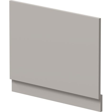 Hudson Reed MFC Straight Bath End Panel and Plinth 560mm H x 700mm W - Pebble Grey (1/2)