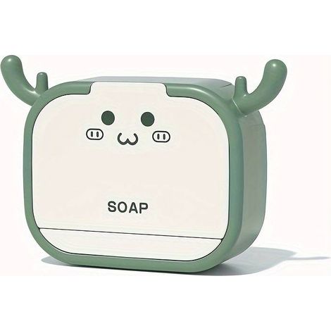 Porte-savon mural, support à savon en forme de bois de cerf, plateau d'égouttage, étagère de rangement pour savon, accessoires de salle de bain (1/5)