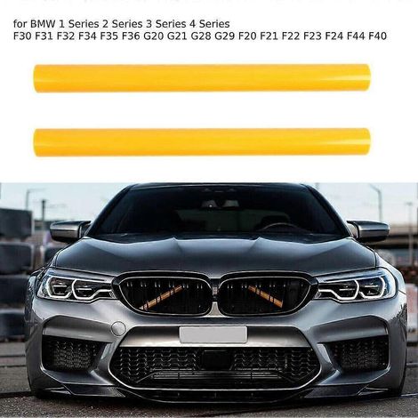 Baguettes de calandre jaunes pour BMW Série 1, 2, 3, 4 et 5 (F10, F30, E60, E61) (1/5)