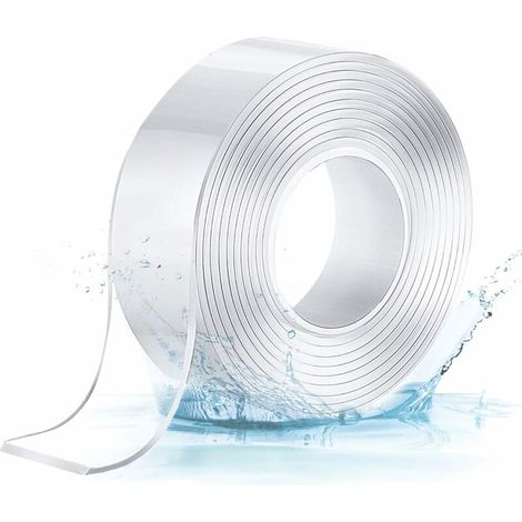 FOREHILL Adhésif nano adhésif double face solide et sans trace nano adhésif transparent de 30 mm 3 m 1 mm d'épaisseur (1/5)