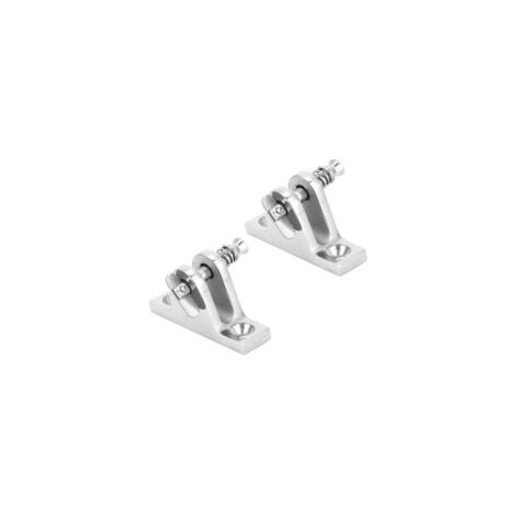 2-teiliges Scharnier-Set für Bootsdecks, 55 x 18 mm, Edelstahl 316, robustes Montagezubehör für Boote - Crezuo