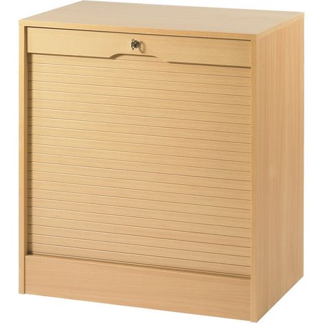 Classeur double à rideau contemporain H 76 cm Hilda