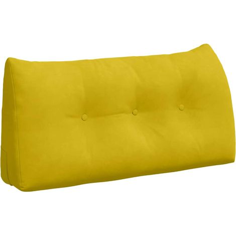 Cojín de Espalda Amarillo 100 x 24 x 50 cm Terciopelo vidaXL