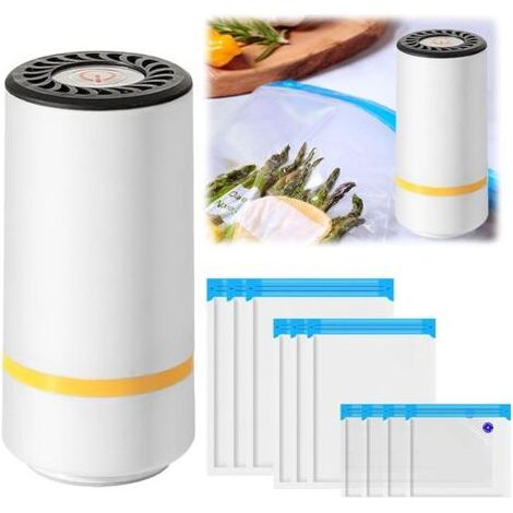 Vacuum sealer for food, mini vacuum sealer, kitchen vacuum sealer with 10 vacuum bags (1/5)