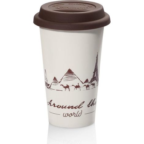 Mug thermique en ceramique globetrotteur a double paroi de 300 ml DeLonghi - 5513281041