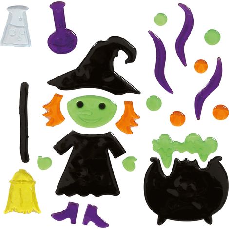 Strega in gel per decorazioni di Halloween (1/2)