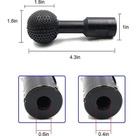 Kugelkopf (10–14 mm) zum Nutenfräsen – Rundfräser für Winkelschleifer – Polierkugel für Holz und weiche Materialien (1/5)