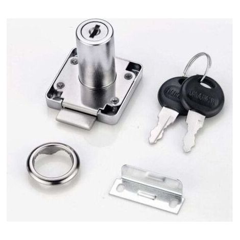 Drawer lock cabinet lock cabinet door lock office lock hidden cabinet lock wooden door lock mailbox lock drawer lock - Silver, for p (1/4)