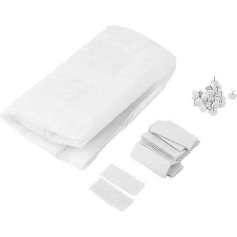 Rideau Moustiquaire Magnétique 120×210cm Bonne finition Léger Lavable Solide et robuste Fermeture automatique(Blanc) (1/3)