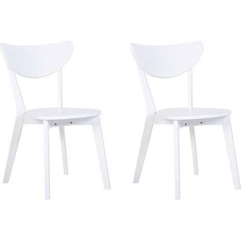 Set of 2 Dining Chairs ROXBY White