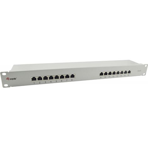 Equip Patchpanel 16x RJ45 Cat6 19 1HE grau