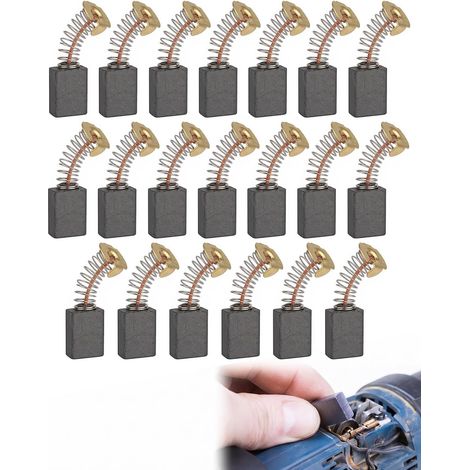 20pz Balais Charbon Moteur Electrique Universel pour Outils à Percussion, Scies Circulaires, Meuleuses d'Angle - Remplacement de Brosses de Carbone(1536.5x13.5x18) (1/5)