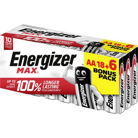 Energizer Max Mignon (AA)-Batterie Alkali-Mangan 1.5 V 24 St. (1/5)