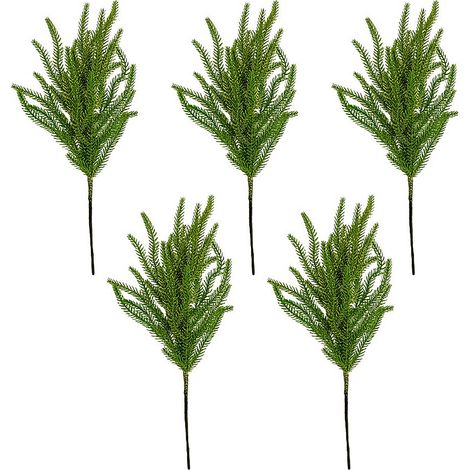 Sapin Norfolk artificiel - Savanna A10310 - 5 pièces 45 cm poudre dorée caoutchouc souple décoration Noël (1/5)